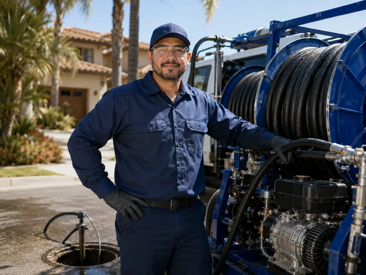 Hydro jet sewer cleaning in Pico Rivera