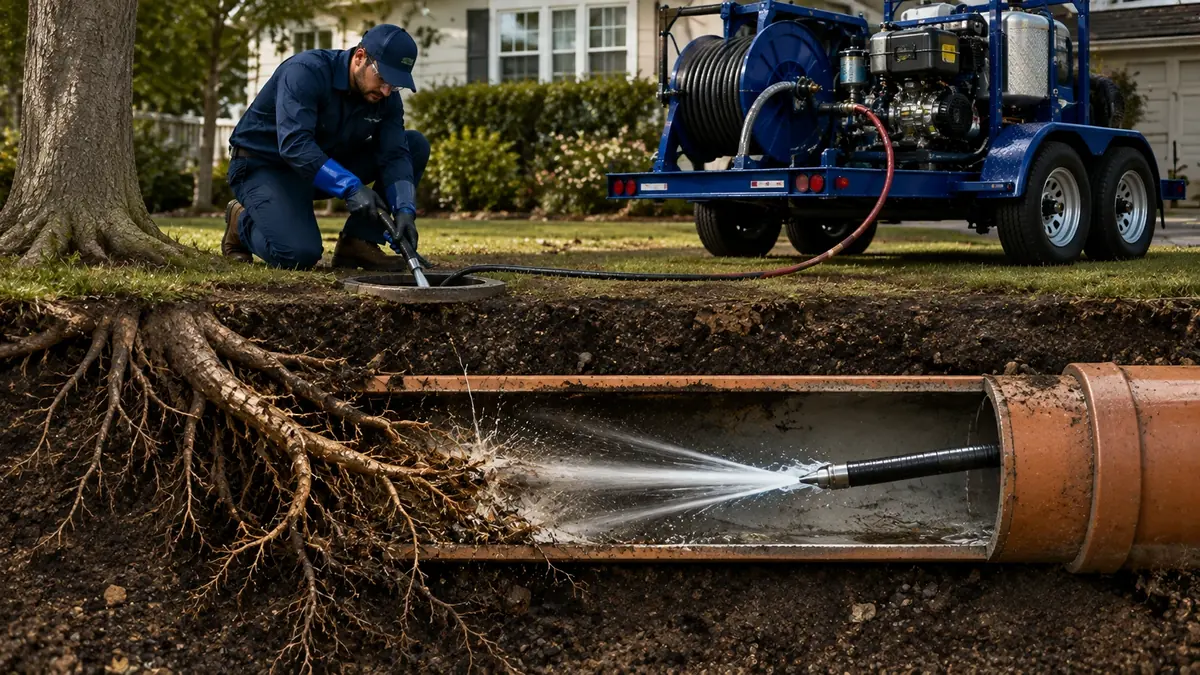 Tree Root Removal with Hydro Jetting in Pico Rivera